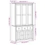 Aparador alto BODO madera maciza pino blanco 115,5x43x200,5 cm de vidaXL, Aparadores - Ref: Foro24-3206451, Precio: 509,70 €,...