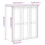 Aparador alto BODO madera maciza pino blanco 115,5x43x200,5 cm de vidaXL, Aparadores - Ref: Foro24-3206451, Precio: 487,64 €,...