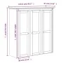 Aparador alto BODO madera maciza pino blanco 115,5x43x200,5 cm de vidaXL, Aparadores - Ref: Foro24-3206451, Precio: 509,70 €,...