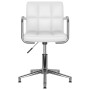 Silla de comedor giratoria cuero sintético blanco de vidaXL, Sillas de comedor - Ref: Foro24-3088092, Precio: 101,39 €, Descu...
