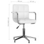 Silla de comedor giratoria cuero sintético blanco de vidaXL, Sillas de comedor - Ref: Foro24-3088092, Precio: 101,39 €, Descu...