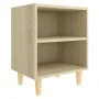Bedside table with solid Sonoma oak wood legs 40x30x50cm by vidaXL, Nightstands - Ref: Foro24-805785, Price: 33,87 €, Discoun...