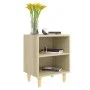 Bedside table with solid Sonoma oak wood legs 40x30x50cm by vidaXL, Nightstands - Ref: Foro24-805785, Price: 33,87 €, Discoun...
