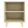 Bedside table with solid Sonoma oak wood legs 40x30x50cm by vidaXL, Nightstands - Ref: Foro24-805785, Price: 33,87 €, Discoun...