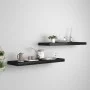 Estantes flotantes de pared 2 uds MDF negro 80x23,5x3,8 cm de vidaXL, Estantes y estanterías - Ref: Foro24-323836, Precio: 40...