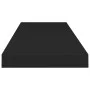 Estantes flotantes de pared 2 uds MDF negro 80x23,5x3,8 cm de vidaXL, Estantes y estanterías - Ref: Foro24-323836, Precio: 40...