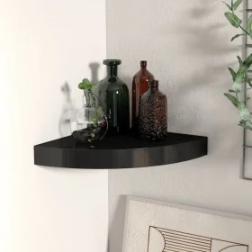 Estante flotante de esquina MDF negro 25x25x3,8 cm de vidaXL, Estantes y estanterías - Ref: Foro24-323898, Precio: 17,22 €, D...