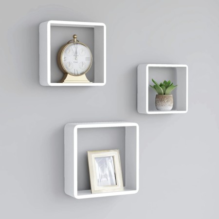 Estantes cubo de pared 3 unidades MDF blanco de vidaXL, Estantes y estanterías - Ref: Foro24-323952, Precio: 44,18 €, Descuen...