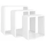 Estantes cubo de pared 3 unidades MDF blanco de vidaXL, Estantes y estanterías - Ref: Foro24-323952, Precio: 46,92 €, Descuen...