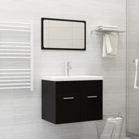 Conjunto de muebles de baño 2 pzas madera contrachapada negro de vidaXL, Muebles de baño - Ref: Foro24-804783, Precio: 66,27 ...