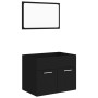 Conjunto de muebles de baño 2 pzas madera contrachapada negro de vidaXL, Muebles de baño - Ref: Foro24-804783, Precio: 67,29 ...
