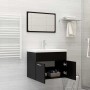 Conjunto de muebles de baño 2 pzas madera contrachapada negro de vidaXL, Muebles de baño - Ref: Foro24-804783, Precio: 67,29 ...