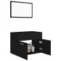 Conjunto de muebles de baño 2 pzas madera contrachapada negro de vidaXL, Muebles de baño - Ref: Foro24-804783, Precio: 67,29 ...