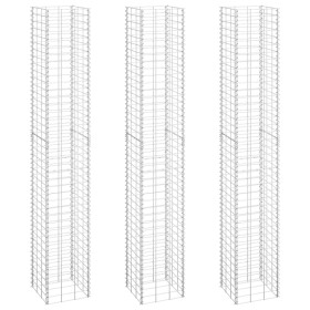 Arriates de gaviones 3 unidades hierro 30x30x200 cm en Macetas y jardineras | Comprar online en Foru.es