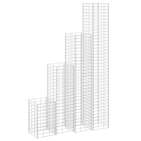 Arriates de gaviones 4 unidades hierro 30x30x50/100/150/200 cm en Macetas y jardineras | Comprar online en Foru.es