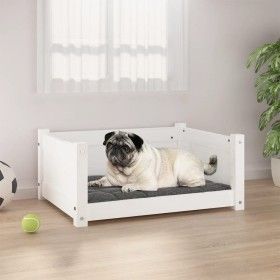 Cama para perros madera maciza de pino blanco 65,5x50,5x28 cm de vidaXL, Camas para perros - Ref: Foro24-821448, Precio: 65,5...