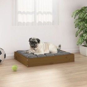 Cama para perros madera maciza pino marrón miel 61,5x49x9 cm de vidaXL, Camas para perros - Ref: Foro24-820854, Precio: 31,58...