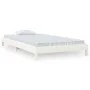 Cama apilable de madera pino maciza blanco 80x200 cm de vidaXL, Camas y somieres - Ref: Foro24-820398, Precio: 93,75 €, Descu...