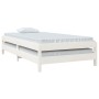 Cama apilable de madera pino maciza blanco 80x200 cm de vidaXL, Camas y somieres - Ref: Foro24-820398, Precio: 94,95 €, Descu...