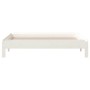 Cama apilable de madera pino maciza blanco 80x200 cm de vidaXL, Camas y somieres - Ref: Foro24-820398, Precio: 94,95 €, Descu...