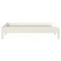 Cama apilable de madera pino maciza blanco 80x200 cm de vidaXL, Camas y somieres - Ref: Foro24-820398, Precio: 93,75 €, Descu...