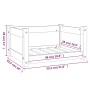 Cama para perros madera maciza pino marrón miel 55,5x45,5x28 cm de vidaXL, Camas para perros - Ref: Foro24-821445, Precio: 50...
