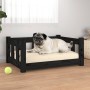 Cama para perros madera maciza de pino negro 65,5x50,5x28 cm de vidaXL, Camas para perros - Ref: Foro24-820191, Precio: 51,82...