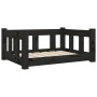 Cama para perros madera maciza de pino negro 65,5x50,5x28 cm de vidaXL, Camas para perros - Ref: Foro24-820191, Precio: 51,82...