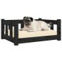 Cama para perros madera maciza de pino negro 65,5x50,5x28 cm de vidaXL, Camas para perros - Ref: Foro24-820191, Precio: 51,82...