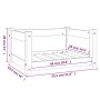 Cama para perros madera maciza de pino 55,5x45,5x28 cm de vidaXL, Camas para perros - Ref: Foro24-821442, Precio: 49,28 €, De...