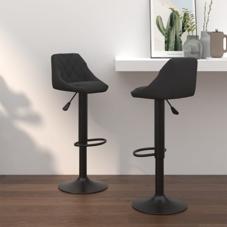 Taburetes de cocina 2 unidades terciopelo negro de vidaXL, Taburetes de cocina - Ref: Foro24-335346, Precio: 142,01 €, Descue...