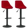 Taburetes de cocina 2 unidades terciopelo rojo vino tinto de vidaXL, Taburetes de cocina - Ref: Foro24-335355, Precio: 140,06...