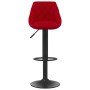 Taburetes de cocina 2 unidades terciopelo rojo vino tinto de vidaXL, Taburetes de cocina - Ref: Foro24-335355, Precio: 142,24...