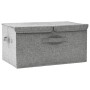 Caja de almacenaje tela gris 50x30x25 cm de vidaXL, Cestas para almacenaje - Ref: Foro24-332914, Precio: 30,69 €, Descuento: %