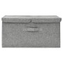 Caja de almacenaje tela gris 50x30x25 cm de vidaXL, Cestas para almacenaje - Ref: Foro24-332914, Precio: 30,69 €, Descuento: %