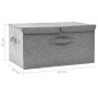 Caja de almacenaje tela gris 50x30x25 cm de vidaXL, Cestas para almacenaje - Ref: Foro24-332914, Precio: 30,69 €, Descuento: %
