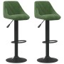 Taburetes de cocina 2 unidades terciopelo verde oscuro de vidaXL, Taburetes de cocina - Ref: Foro24-335352, Precio: 142,02 €,...