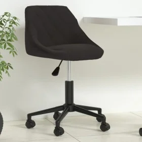 Silla de oficina giratoria de terciopelo negro de vidaXL, Sillas de oficina - Ref: Foro24-335481, Precio: 95,30 €, Descuento: %