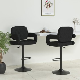 Taburetes de cocina 2 unidades tela negro de vidaXL, Taburetes de cocina - Ref: Foro24-335623, Precio: 198,92 €, Descuento: %