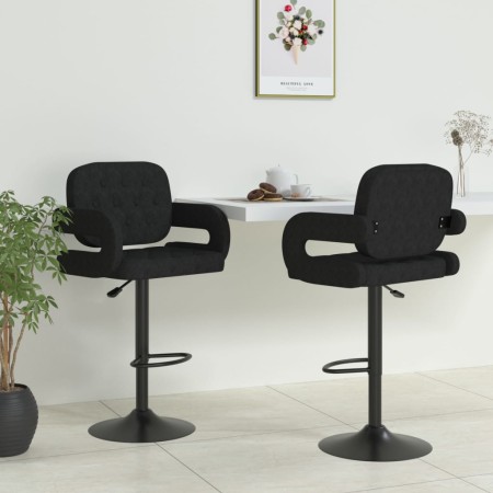 Taburetes de cocina 2 unidades tela negro de vidaXL, Taburetes de cocina - Ref: Foro24-335623, Precio: 198,92 €, Descuento: %