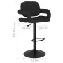 Küchenhocker 2 Einheiten aus schwarzem Stoff von vidaXL, Küchenhocker - Ref: Foro24-335623, Preis: 192,08 €, Rabatt: %