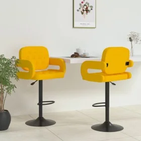 Taburetes de cocina 2 unidades tela amarillo mostaza de vidaXL, Taburetes de cocina - Ref: Foro24-335624, Precio: 209,55 €, D...
