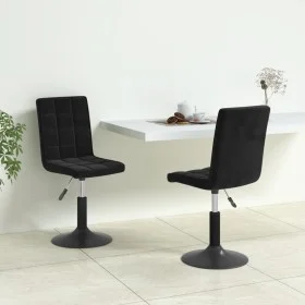 Sillas de comedor giratorias 2 uds terciopelo negro de vidaXL, Sillas de comedor - Ref: Foro24-335738, Precio: 142,44 €, Desc...