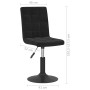 Sillas de comedor giratorias 2 uds terciopelo negro de vidaXL, Sillas de comedor - Ref: Foro24-335738, Precio: 143,11 €, Desc...