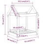 Cama para perros madera maciza pino marrón miel 61x50x70 cm de vidaXL, Camas para perros - Ref: Foro24-822200, Precio: 40,70 ...
