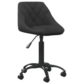 Silla de oficina de terciopelo negro de vidaXL, Sillas de oficina - Ref: Foro24-3088843, Precio: 89,84 €, Descuento: %