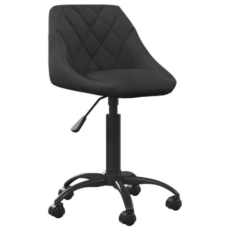 Silla de oficina de terciopelo negro de vidaXL, Sillas de oficina - Ref: Foro24-3088843, Precio: 89,84 €, Descuento: %