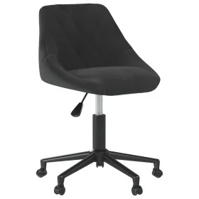 Silla de comedor giratoria de terciopelo negro de vidaXL, Sillas de comedor - Ref: Foro24-3089029, Precio: 95,30 €, Descuento: %