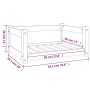 Cama para perros madera maciza pino marrón miel 65,5x50,5x28 cm de vidaXL, Camas para perros - Ref: Foro24-821450, Precio: 56...