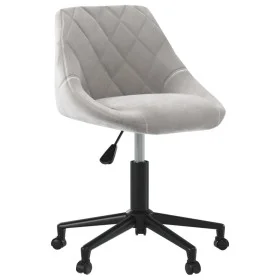 Silla de comedor giratoria de terciopelo gris claro de vidaXL, Sillas de comedor - Ref: Foro24-3089032, Precio: 94,25 €, Desc...